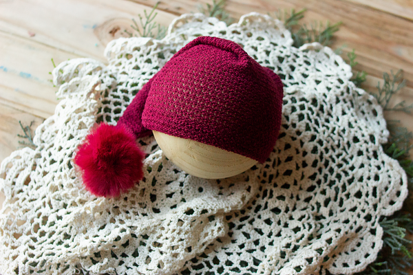 Cranberry sleepy hat